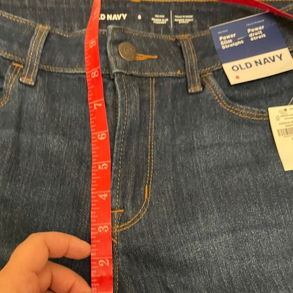 Old Navy Power Slim Straight Leg Size 8 Dark Denim NWT! - Picture 2 of 8